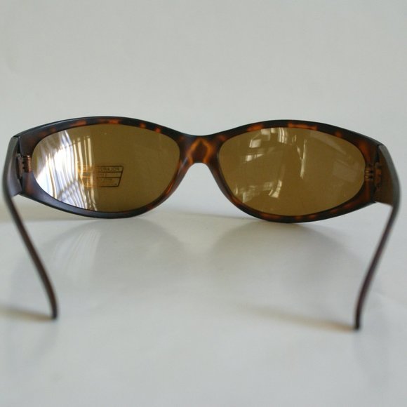 NWT Vintage 90's PC Rectangle Sport Wrap Polarized Sunglasses (M.Tortoise) - Picture 4 of 5